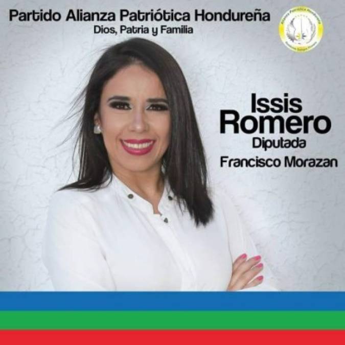Issis Romero va en la casilla 139 por la Alianza Patriótica en el departamento de Francisco Morazán.