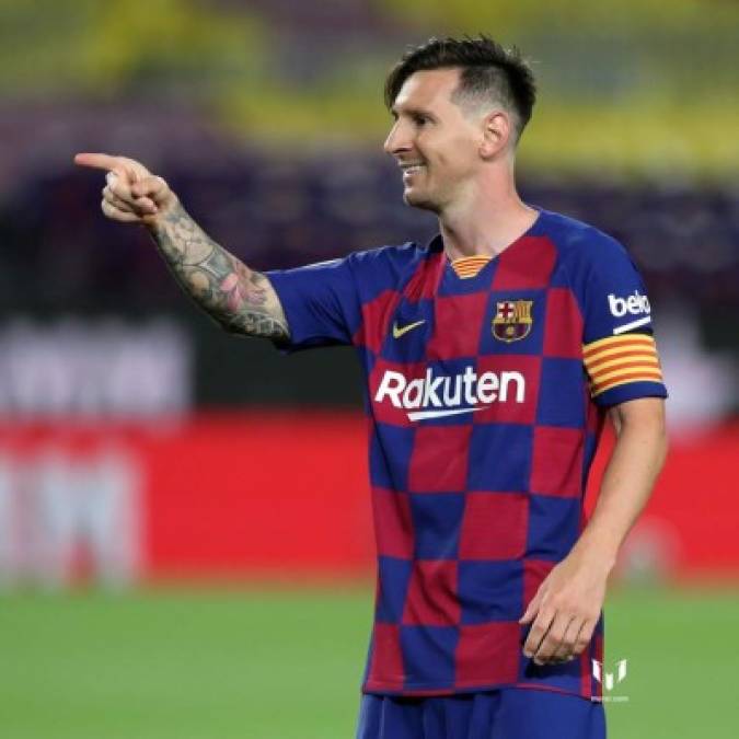 8. Lionel Messi (Barcelona) - El delantero argentino de momento tiene 22 goles en esta temporada de la Liga Española, acumulando 44 puntos en la clasificación de la Bota de Oro 2019-20.