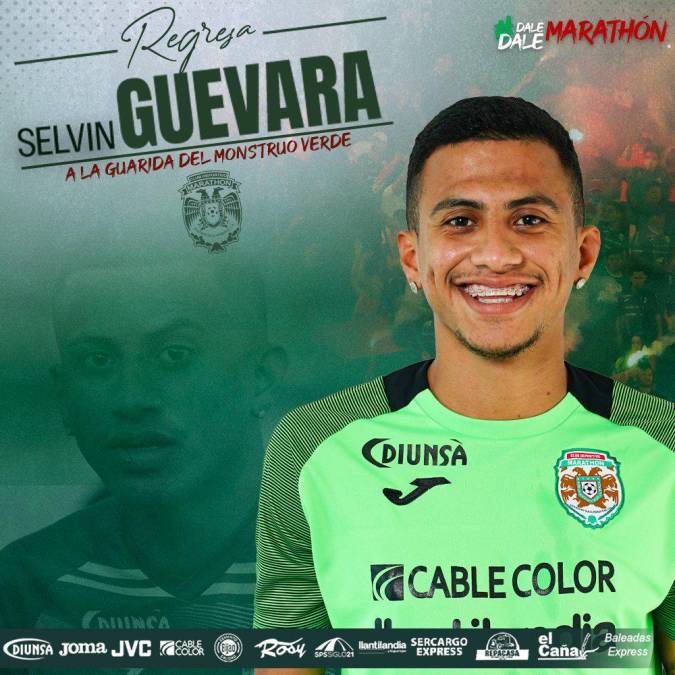 El Club Deportivo Marathón anunció el regreso del mediocampista Selvin Guevara. El futbolista llega procedente del Honduras Progreso en donde estuvo cedido a préstamo.