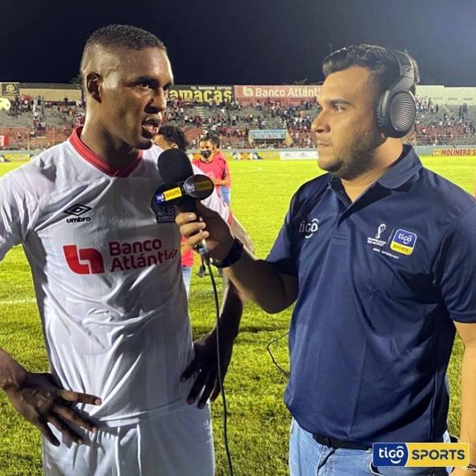 Brayan Beckeles habló con el periodista de Tigo Sports, Fredy Nuila, al final del partido.