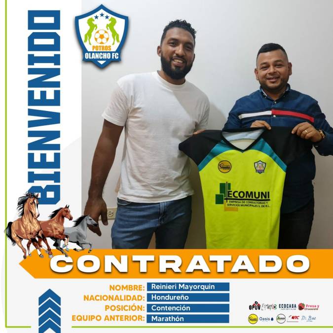 Tras salir del Marathón, Reinieri Mayorquín ha sido confirmado como nuevo fichaje del Olancho FC, equipo recién ascendido a la Liga Nacional.