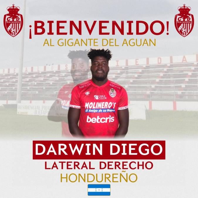 La Real Sociedad anunció el fichaje del lateral derecho Darwin Diego.