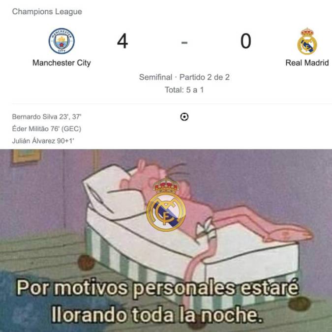 Real Madrid: Los mejores memes tras la paliza ante Manchester City
