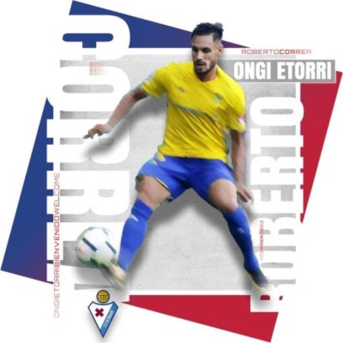 El Eibar hizo oficial la llegada del lateral español Roberto Correa procedente del Cádiz. El jugador llega libre y firma hasta 2022.