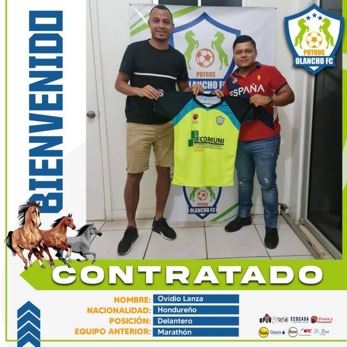 El delantero hondureño Carlos Ovidio Lanza, que jugó el torneo pasado con el Marathón, fue anunciado como nuevo fichaje del Olancho FC, equipo que recién ascendió a la Primera División de Honduras.