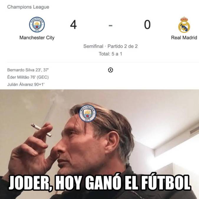 Real Madrid: Los mejores memes tras la paliza ante Manchester City