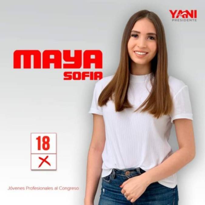 Maya Sofía Ordóñez es una joven que propone apoyo incondicional a los emprendedores. Su precandidatura es por el movimiento de Yani Rosenthal por Francisco Morazán.
