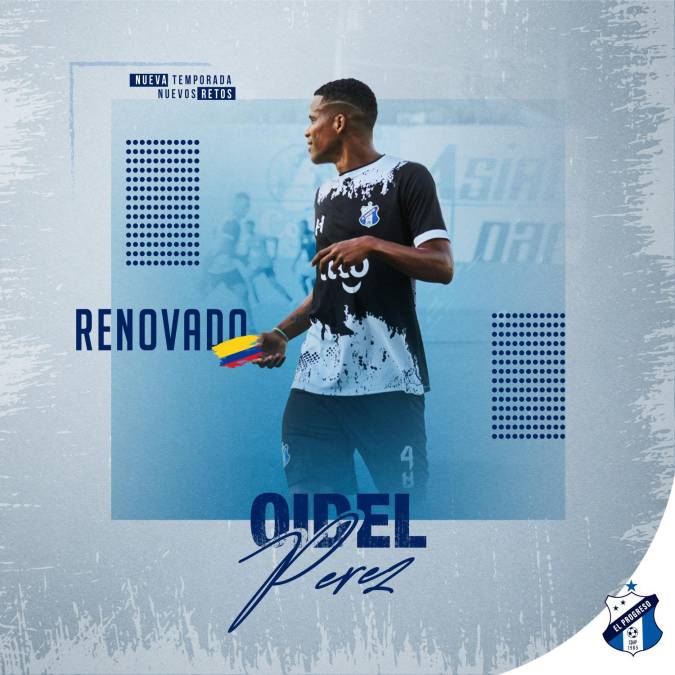 El Honduras Progreso anunció en sus redes sociales la renovación del defensor colombiano Oidel Pérez.
