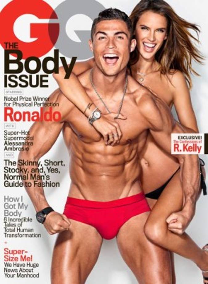 En la publicación, Cristiano Ronaldo es portada con Alessandra Ambrosio y protagoniza un amplio reportaje interior.