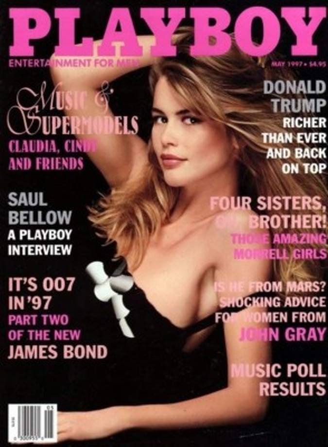 La top model Claudia Schiffer también fue portada de Playboy en 1997.