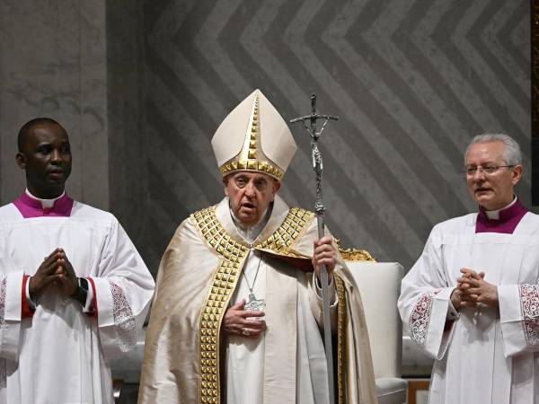 El Papa Francisco en la basílica de San Pedro.