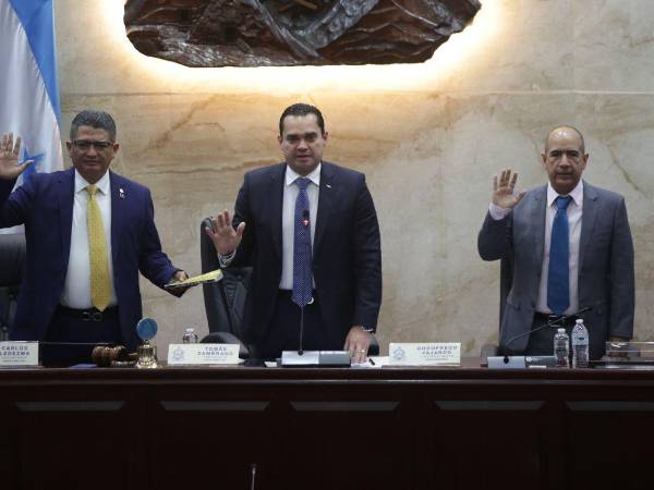 Zambrano durante la sesión plenaria en la que fue elegido como presidente en propiedad del Congreso Nacional.