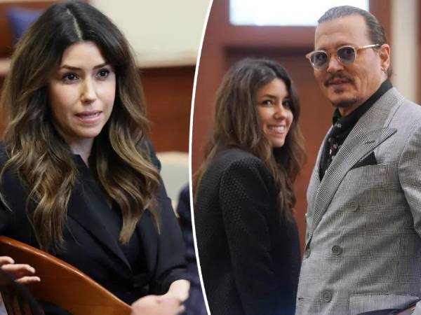 Camille Vásquez en una imagen del juicio donde conoció a Johnny Depp.