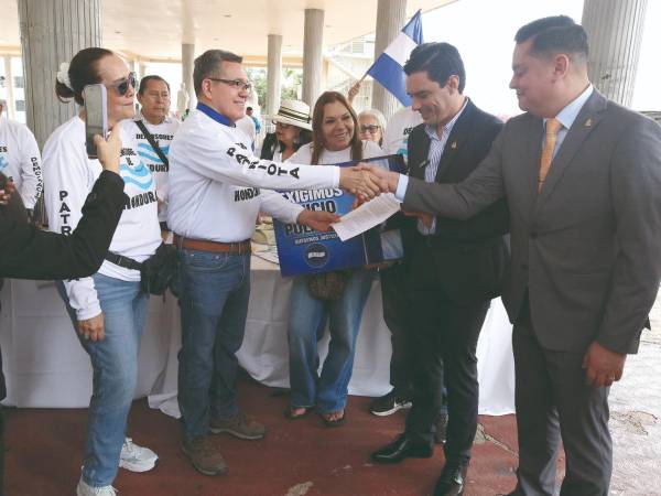 La plataforma Defensores de Honduras pidió firmas ciudadanas para impulsar un juicio político contra varios funcionarios señalados.
