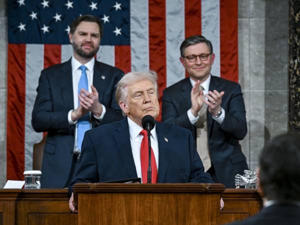 Donald Trump durante su discurso