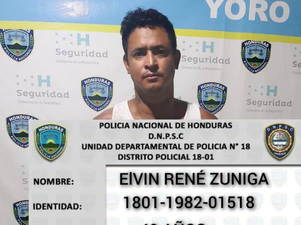 Elvin René Zúniga (40) está en el centro penal de la ciudad de Yoro, en Yoro.