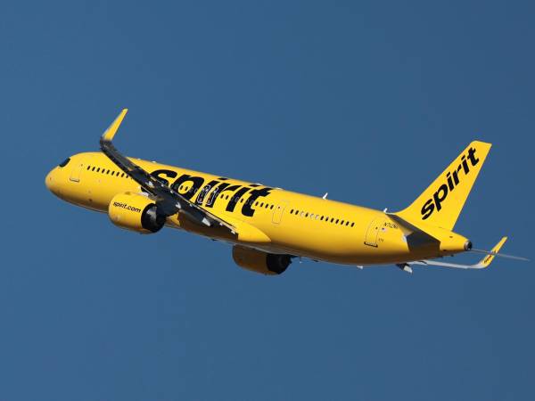 Imagen de archivo de un avión de Spirit Airlines.