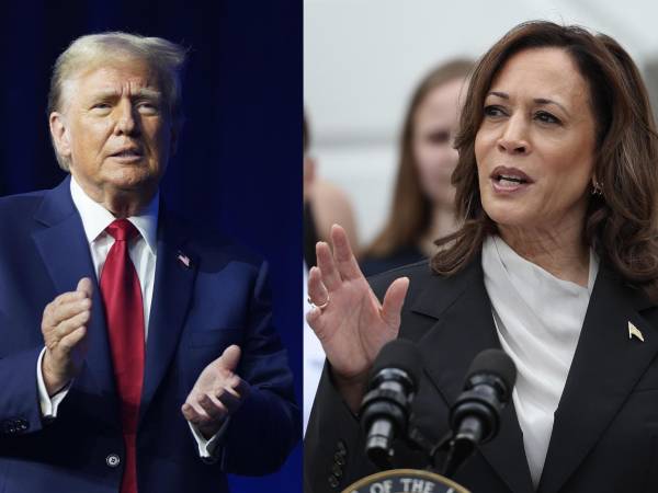 Combo de fotografías donde se observa al candidato republicano a la Casa Blanca, el expresidente Donald Trump (2017-2021), y a la vicepresidenta y candidata demócrata, Kamala Harris. EFE/ARCHIVO