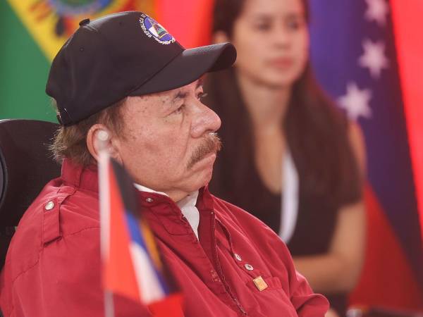 Fotografía de archivo del 24 de abril de 2024 del presidente de Nicaragua, Daniel Ortega, durante la Cumbre ALBA en el Palacio de Miraflores, en Caracas (Venezuela).