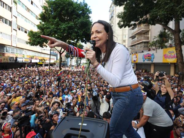 Fotografía de archivo de la líder opositora de Venezuela María Corina Machado, ganadora del Premio Nobel de la Paz 2025.
