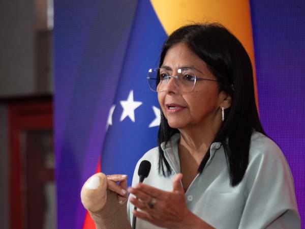 La vicepresidenta ejecutiva de Venezuela, Delcy Rodríguez, en una foto de archivo.