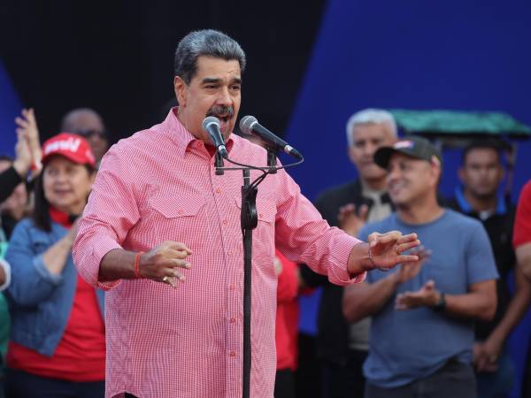 Nicolás Maduro habla durante un evento en Caracas (Venezuela).