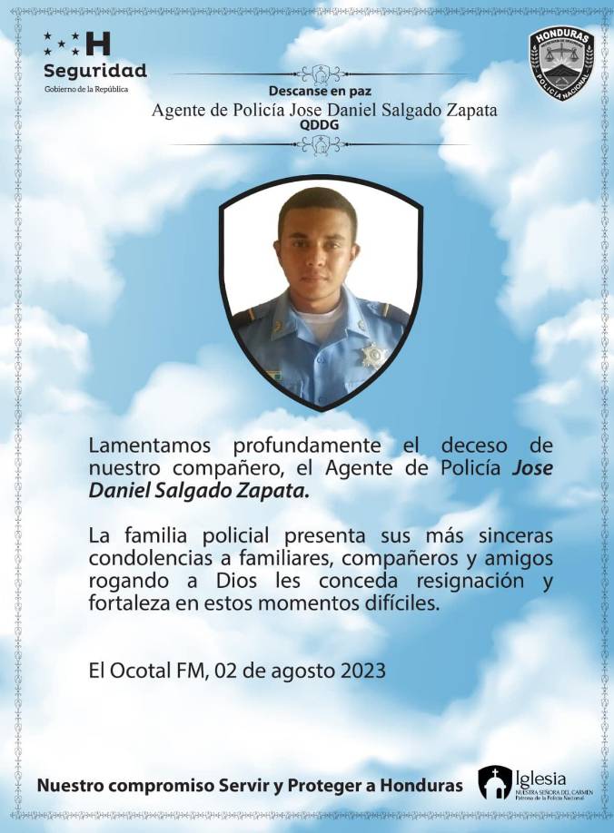 La Policía Nacional lamentó la violenta muerte de su miembro activo.