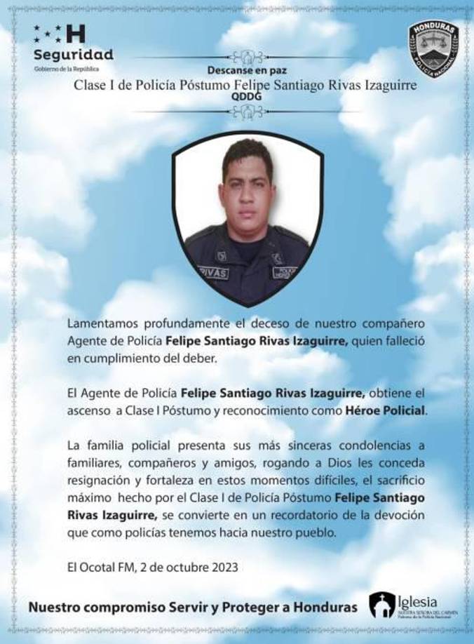 Felipe Santiago Rivas Izaguirre tenía 28 años y era oridinagio de Danlí, El Paraíso y vivía en la residencial Florencia en Tocoa, Colón.