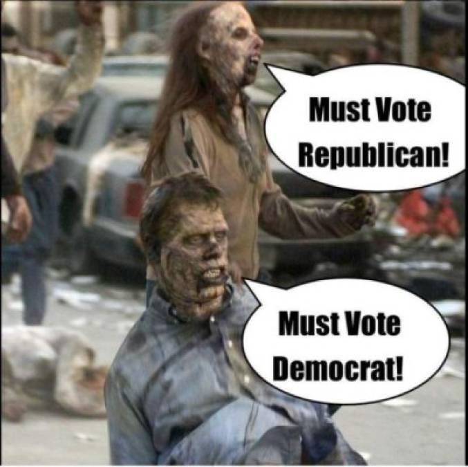 'Los zombies' también salieron a votar.