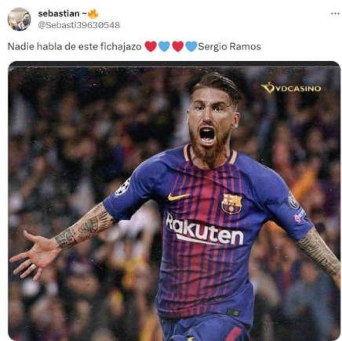 Sergio Ramos desata ola de memes tras darle el triunfo al Barcelona