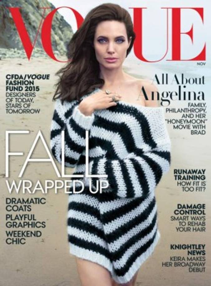Angelina Jolie en la portada de Vogue de noviembre.