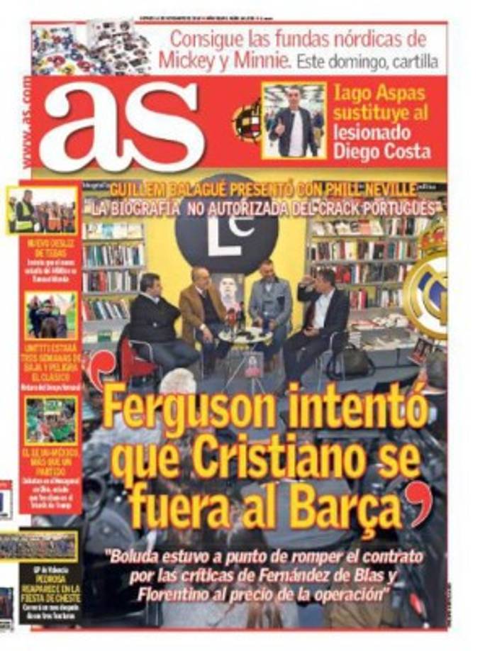 Por su parte el Diario As de España habla de CR7, en su momento estuvo cerca de jugar con el FC Barcelona.