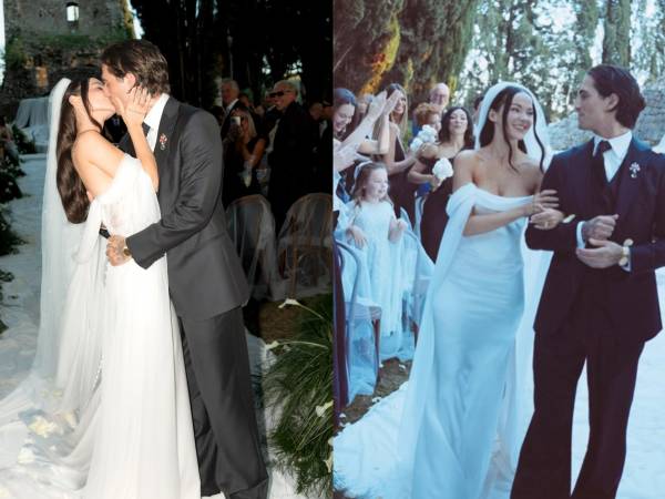 La actriz estadounidense Dove Cameron ha compartido nuevas fotografías de su boda con el cantante italiano, Damiano David. De esta vida a la siguiente, escribió este miércoles Dove junto a unas hermosas postales.