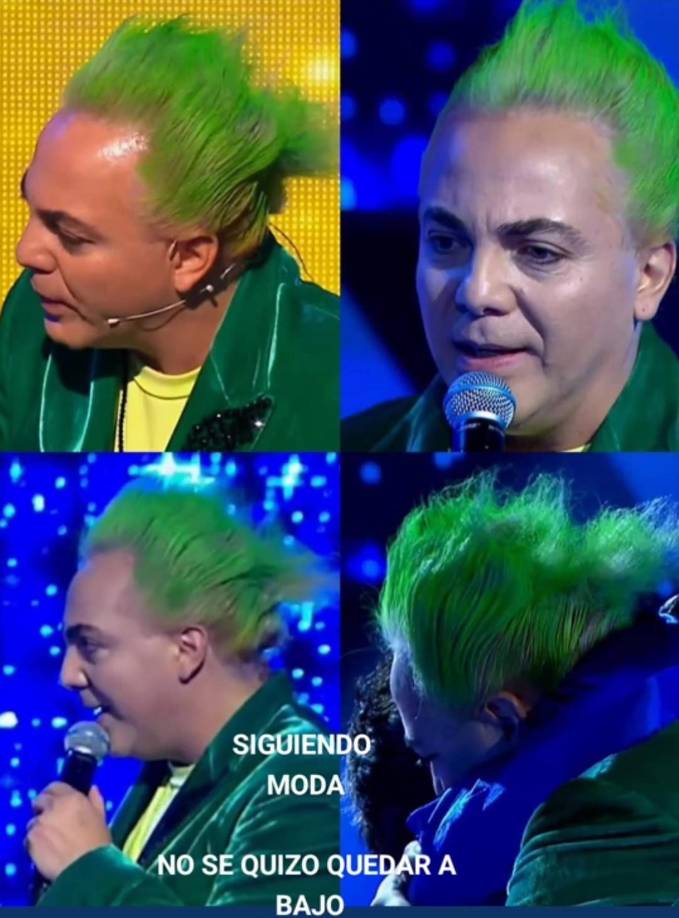 Con su extravagante cambió Christian Castro ha sido comparado con La Bichota, un trolls, un helado de chicle... entre otros. 