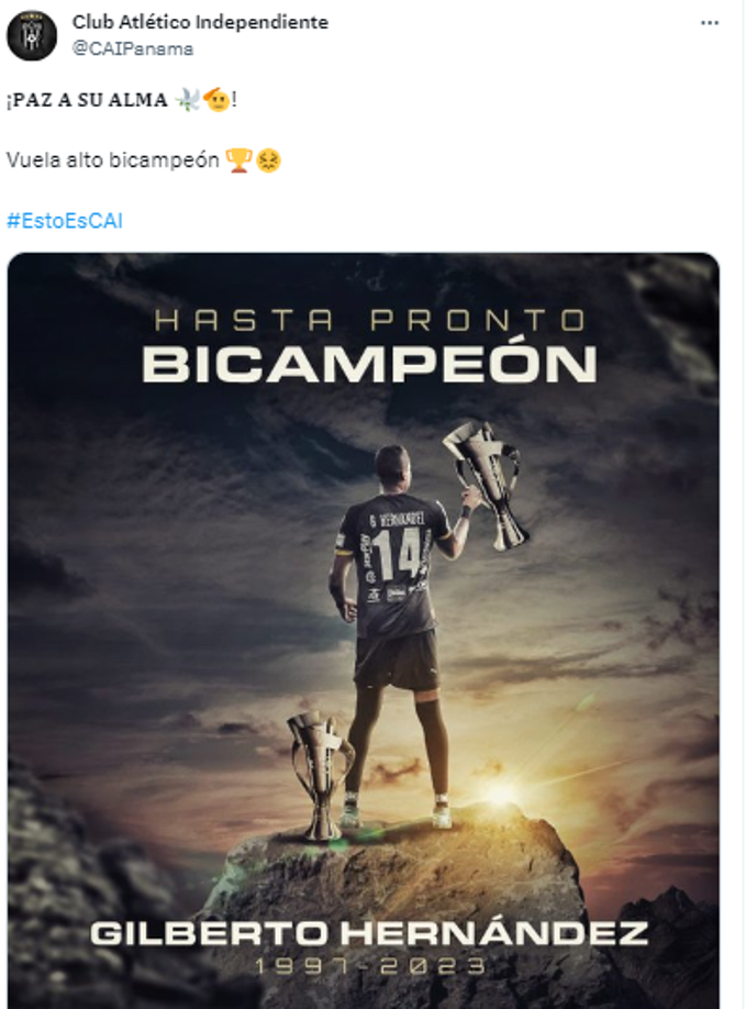 CAI: “Vuela alto bicampeón”.
