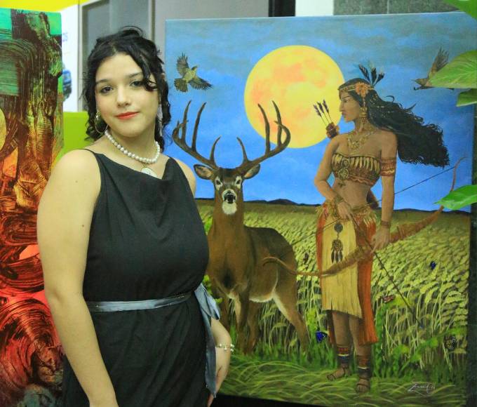 Zucet exhibió su pintura “Eurritmia Osada”.