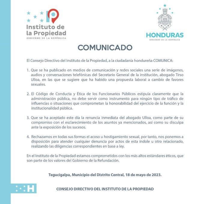 Circula chat del director del IP donde supuestamente pide favores sexuales