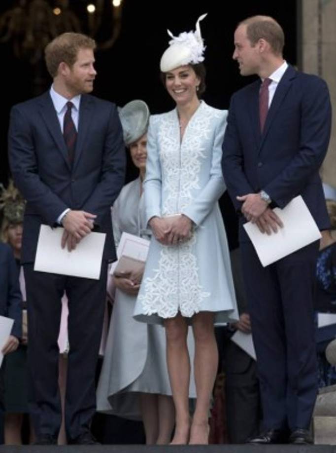 Los Duques de Cambridge y el príncipe Harry.