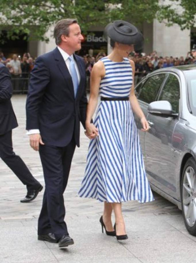 David Cameron, junto a su mujer Samantha.