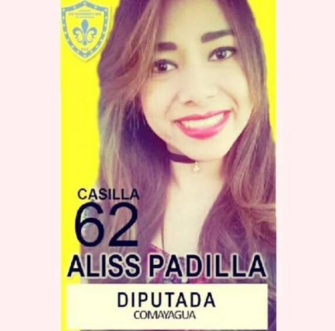 Aliss Padilla es candidata a diputada por el departamento de Comayagua en la casilla 62 por el Partido Anti-Corrupción.