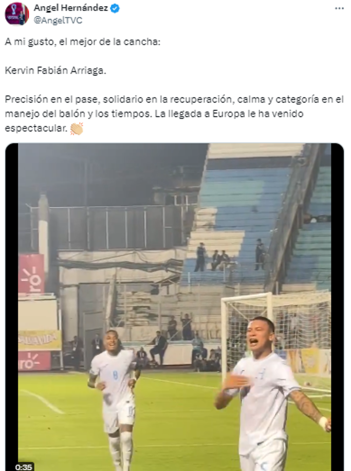 Por su parte, Ángel Hernández resaltó la participación de Kervin Arriaga ante Trinidad y Tobago.