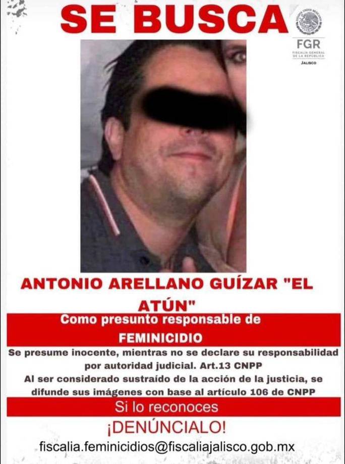  El presunto feminicida fue identificado como Antonio "N", también conocido como "El Atún".