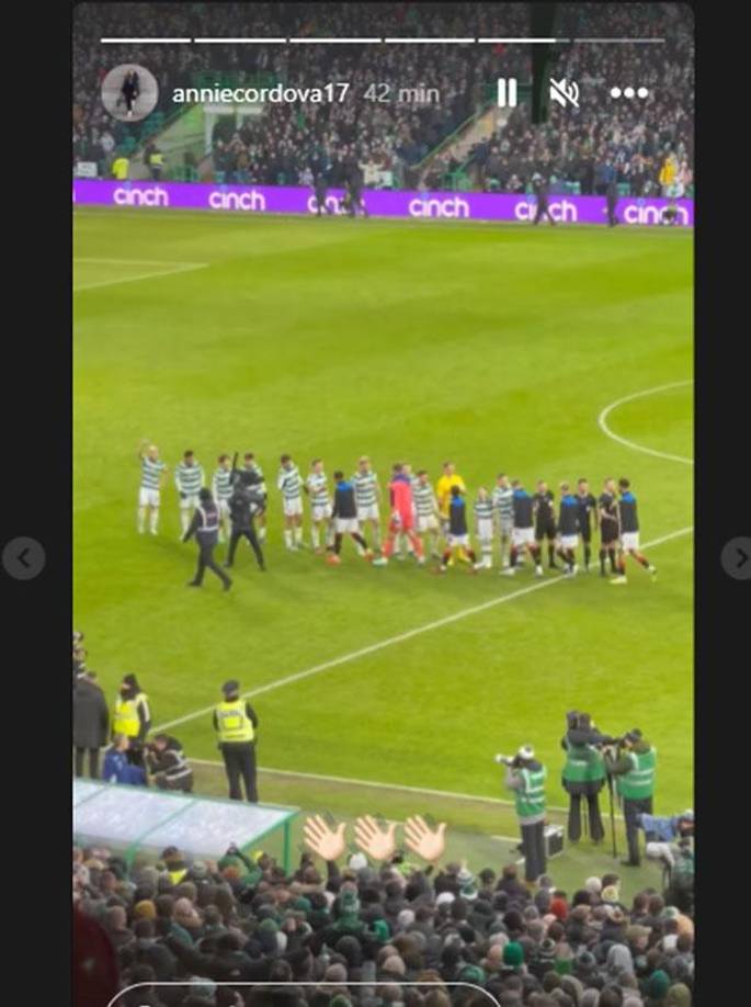 Annie Córdova, novia de Luis Palma, estuvo presenciando en directo el clásico escocés.