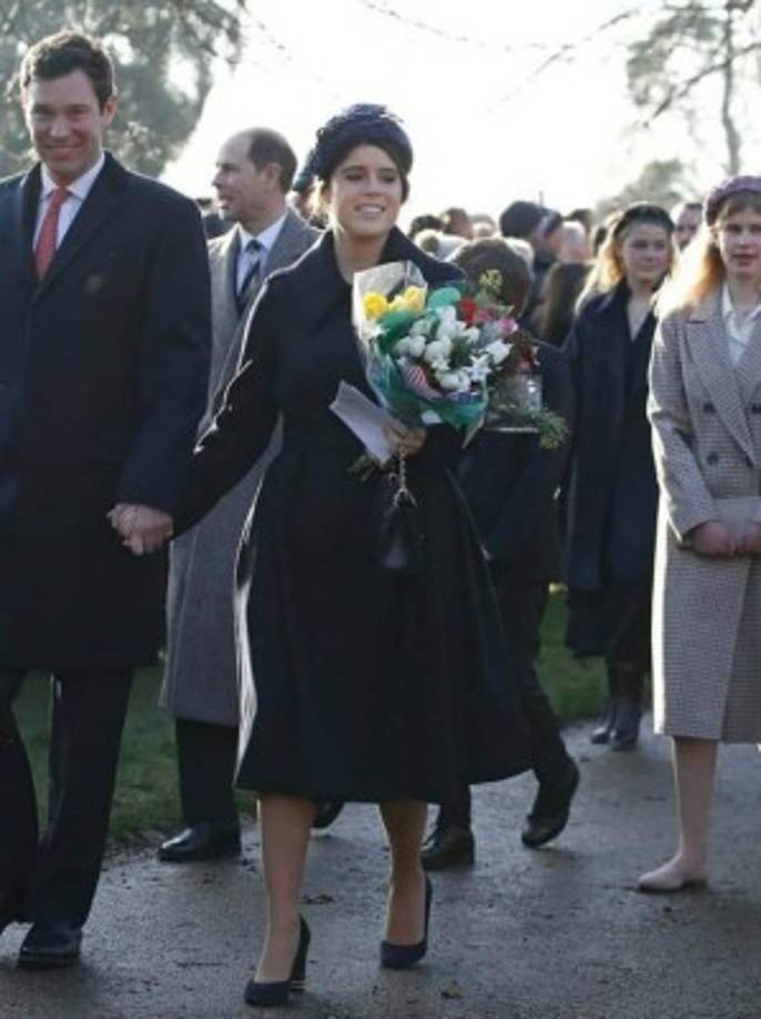 La princesa Eugenia de York asistió a misa con su esposo, Jack Brooksbank.