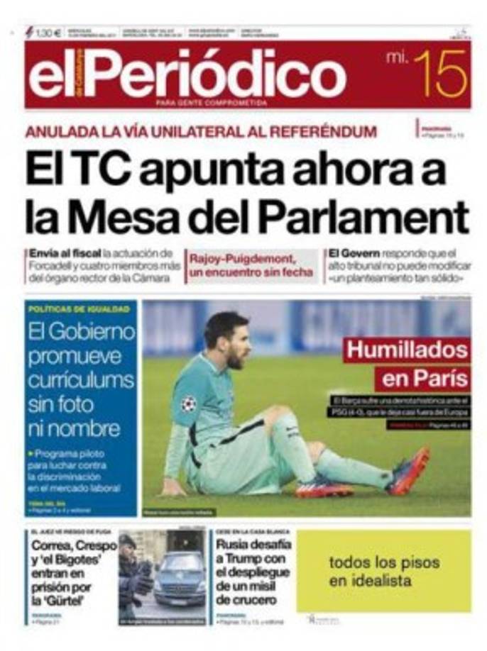 Barcelona fue vapuleado en París.