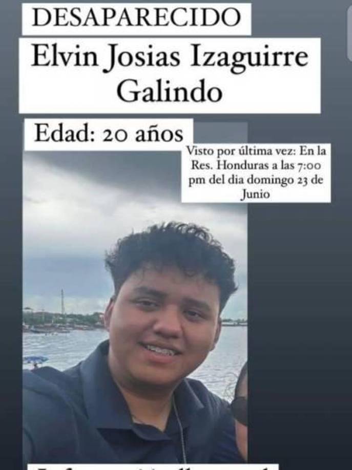 Elvin Josías Valladares Galindo de 20 años fue el último de los jóvenes que fue encontrado muerto.