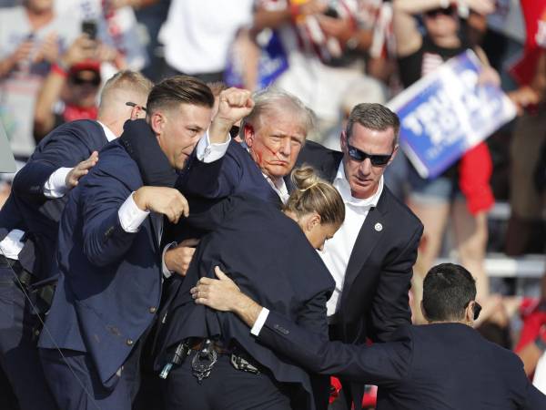 Fotografía de archivo del ataque contra el presidente Trump en 2024.