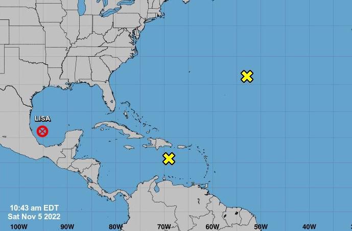 Lisa se disipa cerca de México y dos nuevos sistemas amenazan en el Atlántico