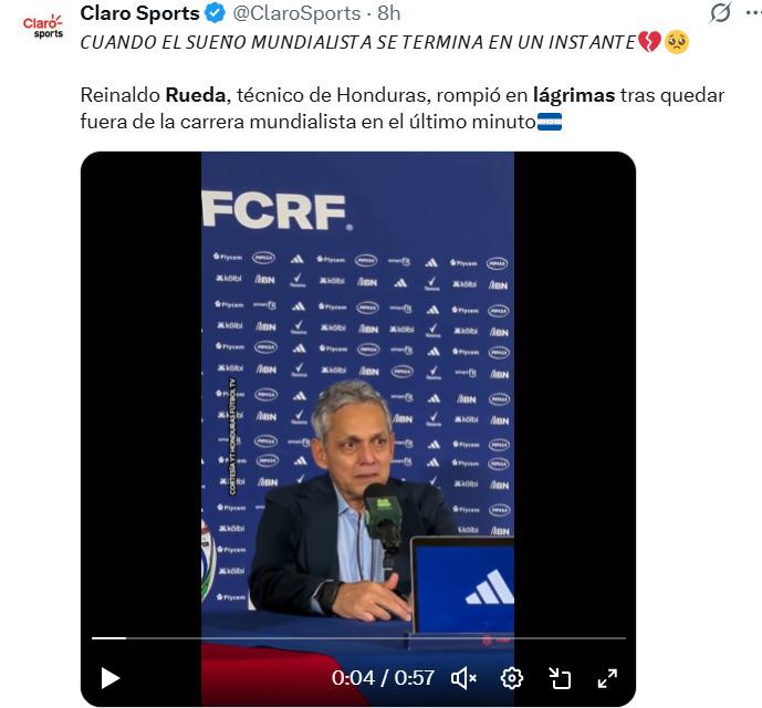 Asombro por llanto de Rueda tras debacle de Honduras; Faitelson causó revuelo