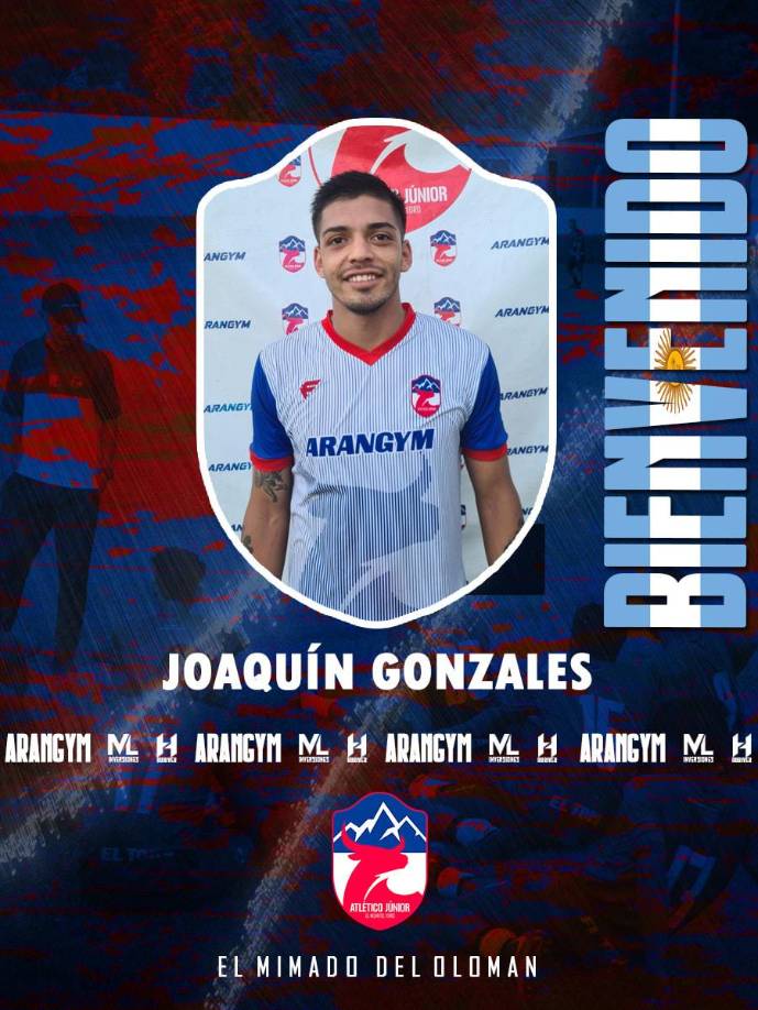 El Atlético Júnior de la Liga de Ascenso anunció sorpresivamente el fichaje del futbolista argentino Joaquín Gonzales. Cabe recordar que en este equipo jugará el experimentado Rambo de León.